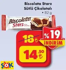 BİSCOLATA STARZ SÜTLÜ ÇİKOLATALI 82 G